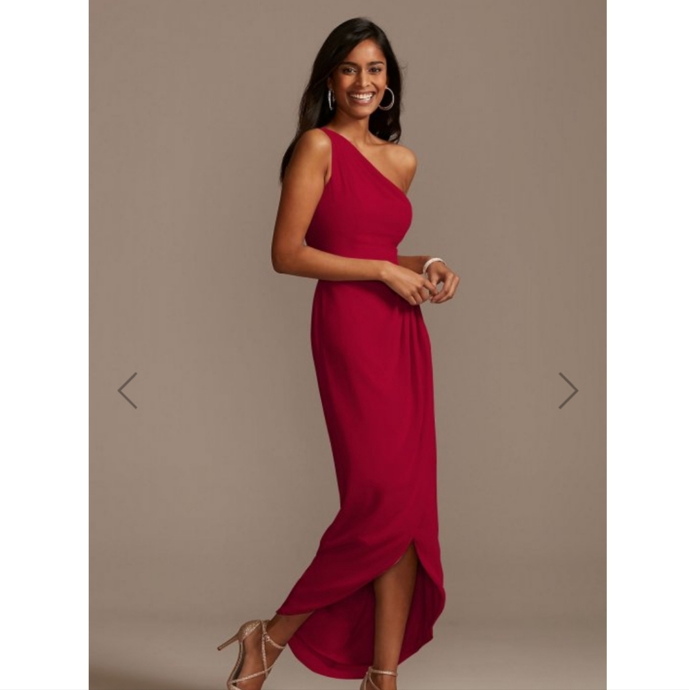 Davids Bridal bridesmaid dress Apple